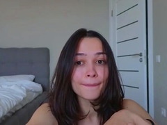 Small titted brunette amateur anal nailed at home