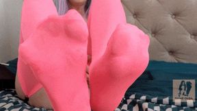 (236) Nylon Footjob in Cute Pink Stockings (1080p, WMV)