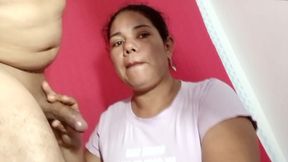Blowjob in family deep throat
