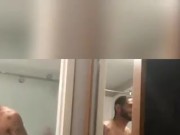 Sexiest man in work at fitness room came back to my place and took shower