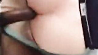 Amateur Bareback: Interracial Big Black Cock Pounds White Boy