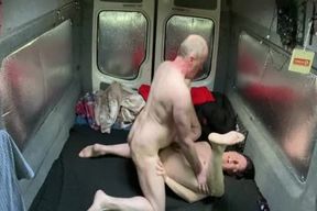 Father Wolf bonks ass In Truck With blowjob