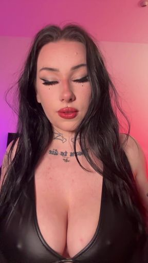 British goth teen with massive tits sexy JOI