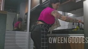 Farting in the kitchen