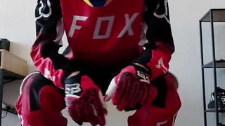 Frolicking in Mx Gear Jizz on Nike Sneakers