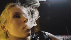 Smoker stretched on the sofa 4K
