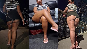 Mini Skirt - Flip Flops - Thick Legs - Tease - Ass Worship - Redbone - BBW Latina - Boricua Mami