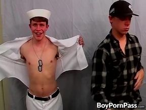Horny military twinkies enjoy a session of hardcore anal