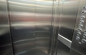Perfect girl who was shy at first in the elevator but once she hit the switch WOWLana Myers