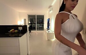 Perfect girl who was shy at first in the elevator but once she hit the switch WOWLana Myers