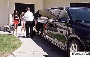 Milf Dava Foxx 3way lesbian sex with teens Scarlett Sage and Brandi