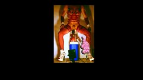 femboy outside riding anal dildo