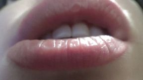 Big full lips, teeth and moaning  fetish!