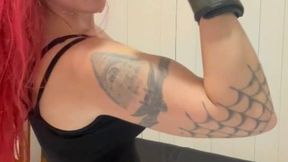 Mistress Red Devil Belly punching Knees In stomach mov