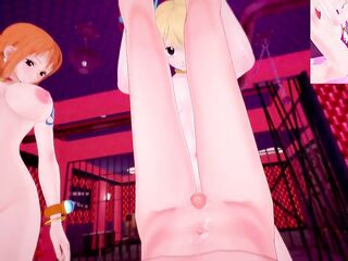 Futanari Nami and Futanari Lucy Hunk Taker POV