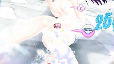 Big-titted blonde Senran Kagura gets her pussy pounded in public by a naked guy in PBS Hentai game