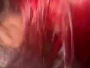 Hot nerdy redhead slut sucks cock with perfect eyes