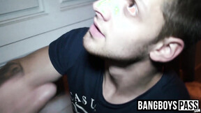 Stud barebacked outside doggy style before tasting cum