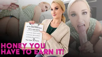 Stepmom Julia Robbie rewards stepson with her juicy pussy after chores