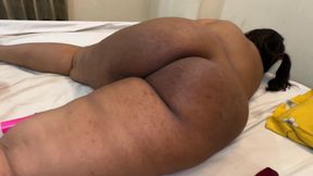 Huge Ass & Wide Pussy Hole BBW Muslim Wife Sex in Stepdad's Bed