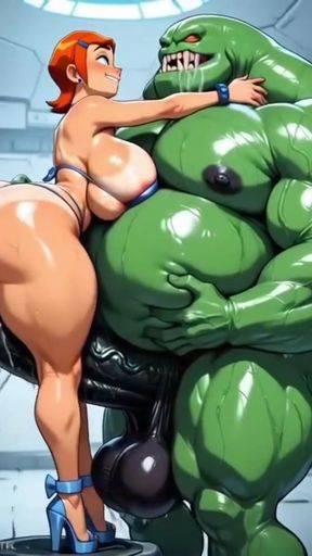 Gwen Teneson fucks Futa Monster cock in abandoned building Ai generated   Clip 1