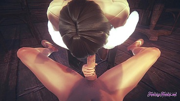 One Punch Man Hentai 3D - Fubuki Blowjob and cum in her mouth - Japanese manga anime asian animation porn
