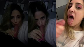 la putita me la chupa y se toma mi leche - video casero