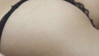 Japanese naughty fingers her pussy hard in front of voyeur