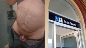 Bear in Chastity Trying Public Exposure