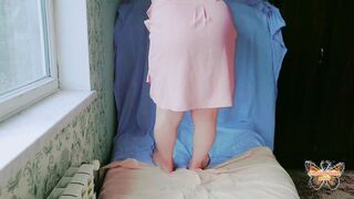 Antique Teenie CD in a Mini Pinkish Miniskirt Makes People Love Her Donk Beautiful Dances and Pretty Assets