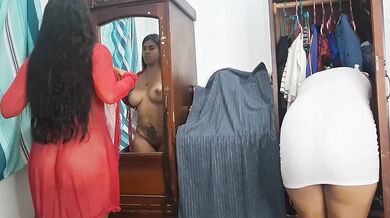 Two beautiful MILFs have real homemade lesbian sex