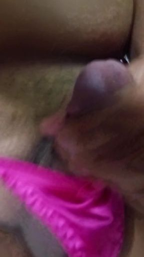 Cum in my Cute little pink Satin Panties   Clip 1