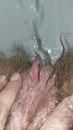 Pissing Woman, Hairy Pussy Pissing