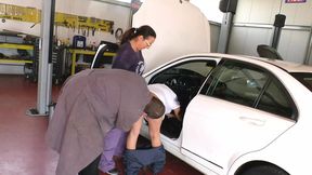 Racial fixations pounded out multiple white cream cum showers on oily German mechanic's worn leather gloves