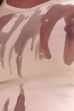 Pretty blonde masturbates her horny pussy
