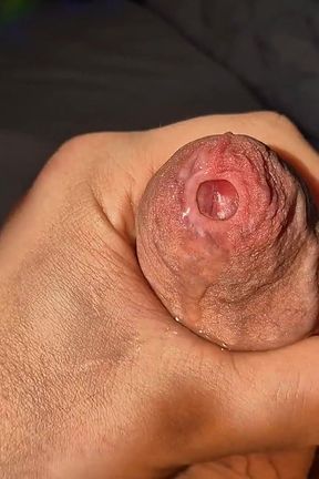 Daddy&#039;s Tight Foreskin Stretched and Leaking Precum