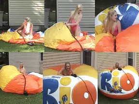 Hannah Giant Rio Beach Ball Inflate