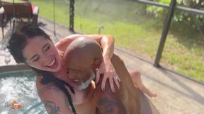 marie fox: pool party creampie while husband watches 4k