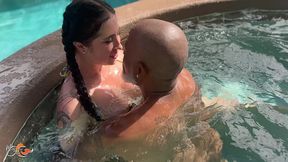 marie fox: pool party creampie while husband watches 4k