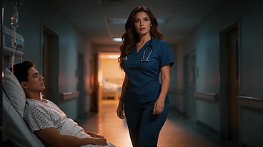 HERMOSA ENFERMERA LATINA ES FOLLADA POR SU PACIENTE SIN PIEDAD- IA PORN-BEAUTIFUL LATINA NURSE IS FUCKED BY HER PATIENT WITHOUT MERCY