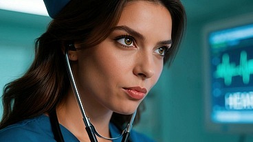 HERMOSA ENFERMERA LATINA ES FOLLADA POR SU PACIENTE SIN PIEDAD- IA PORN-BEAUTIFUL LATINA NURSE IS FUCKED BY HER PATIENT WITHOUT MERCY