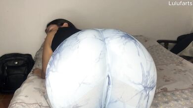 Tight jeans ruined by her loudest fart burst