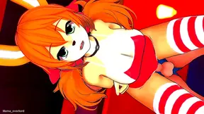 Hot Anime Chick Seduces in Swimsuit for Uncensored Bed Action