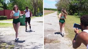 BANGBROS - y  Harley Jade Goes For A Jog & Someone Follows Her