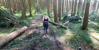 New Video: Brazenly Grabed While Jogging! Hiker Gives Me a Creampie! I Was Jogging in the Woods When He Whistled