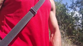 Risky Nature Walk Jerk Off - Got Super Horny and Stroked My Cock Outside
