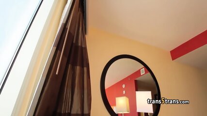 Perv shemale BBW enjoy solo with toys