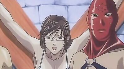 Watch this anime babe get wild with big loads of cum in her mouth and on her tits