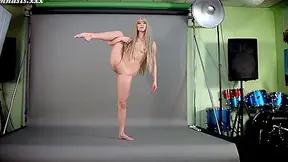 Anna Nebaskowa And Super Anna In Super Hot Naked Gymnastics