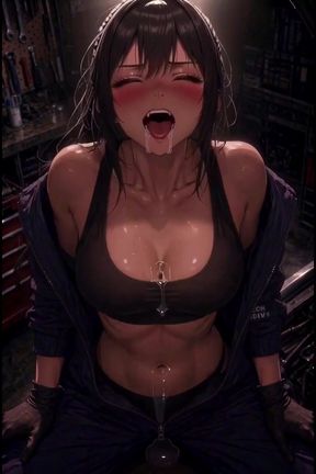 Hot Anime Mechanic Works on the Car and Gets Horny in the Process